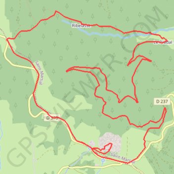 Itinéraire Gerbier des Joncs, distance, dénivelé, altitude, carte, profil, trace GPS