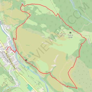 Itinéraire Le Courtaou du Teilhet depuis Campan, distance, dénivelé, altitude, carte, profil, trace GPS