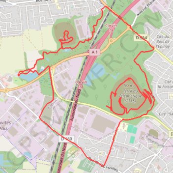 Itinéraire 62-447, distance, dénivelé, altitude, carte, profil, trace GPS