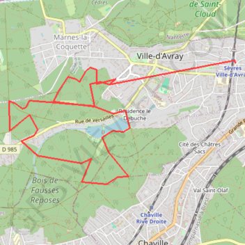 Itinéraire VTT Foret Fausse repose, distance, dénivelé, altitude, carte, profil, trace GPS