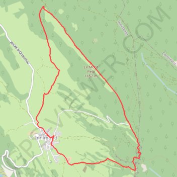 Itinéraire Mont Pela et crête d'Innimond, distance, dénivelé, altitude, carte, profil, trace GPS