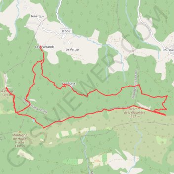 Itinéraire La Vanige, distance, dénivelé, altitude, carte, profil, trace GPS