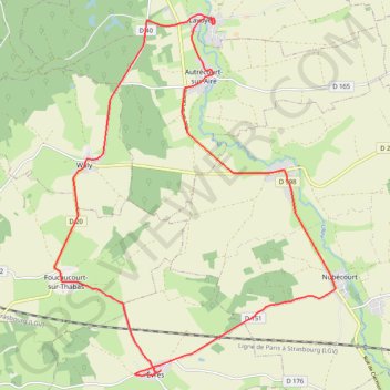 Itinéraire Entre art et histoire - Evres-en-Argonne, distance, dénivelé, altitude, carte, profil, trace GPS