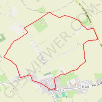 Itinéraire Circuit du Pantgat - Bollezeele, distance, dénivelé, altitude, carte, profil, trace GPS