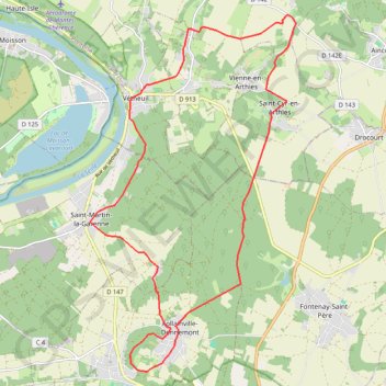 Itinéraire Saint CYR-EN-ARTHIES, distance, dénivelé, altitude, carte, profil, trace GPS