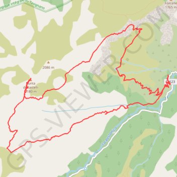 Itinéraire Punta di Castelli en boucle depuis Frasseta, distance, dénivelé, altitude, carte, profil, trace GPS