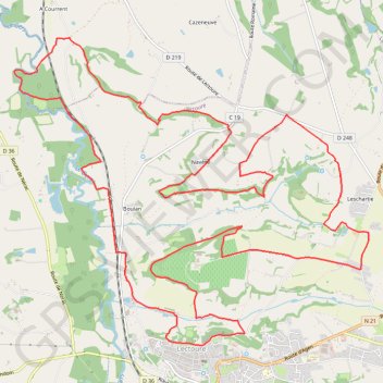 Itinéraire Vallons du Lectourois - Lectoure, distance, dénivelé, altitude, carte, profil, trace GPS