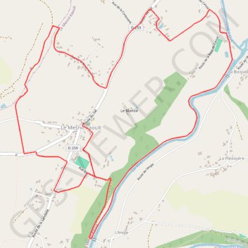 Itinéraire Boucle de Mesnil - Raoult, distance, dénivelé, altitude, carte, profil, trace GPS
