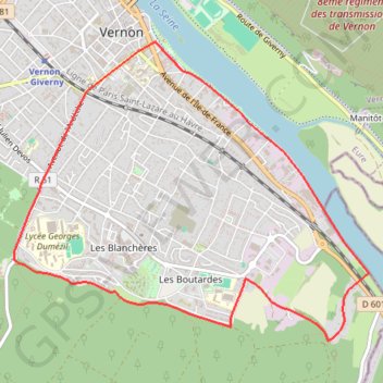 Itinéraire Randonnée entre Seine et Forêt - Vernon, distance, dénivelé, altitude, carte, profil, trace GPS