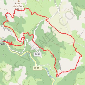 Itinéraire La Roque Sainte Marguerite, distance, dénivelé, altitude, carte, profil, trace GPS