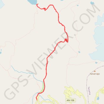 Itinéraire Jour 2 cordilliere noir acclimatation, distance, dénivelé, altitude, carte, profil, trace GPS