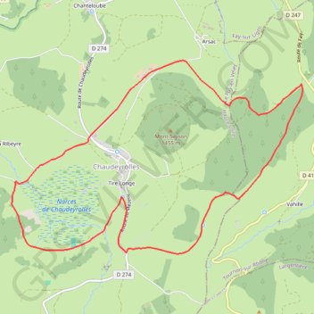 Itinéraire Sur les pas de J. Vallès - Chaudeyrolles, distance, dénivelé, altitude, carte, profil, trace GPS