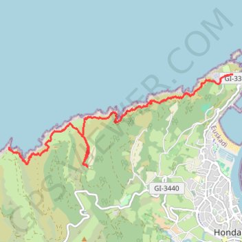 Itinéraire Higuer - Bioznar, distance, dénivelé, altitude, carte, profil, trace GPS