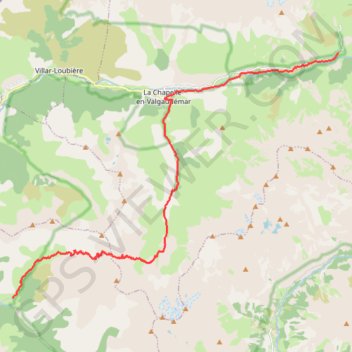 Itinéraire Tour du vieux Chaillol - J5, distance, dénivelé, altitude, carte, profil, trace GPS