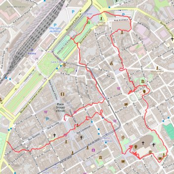 Itinéraire Rando Reims, distance, dénivelé, altitude, carte, profil, trace GPS