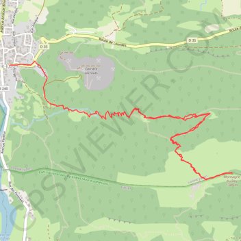 Itinéraire Montagne du Rey - Louvie Juzon, distance, dénivelé, altitude, carte, profil, trace GPS