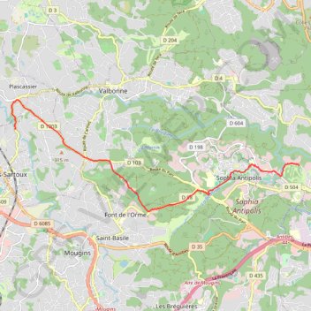 Itinéraire De Plascassier à Saint-Philippe, distance, dénivelé, altitude, carte, profil, trace GPS