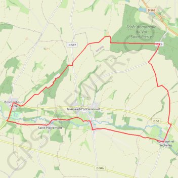 Itinéraire Du Val Saint-Pierre à la Paix Notre-Dame, distance, dénivelé, altitude, carte, profil, trace GPS