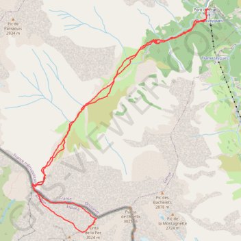 Itinéraire Pic de la Pez et pic du Port de la Pez depuis Pont de Prat, distance, dénivelé, altitude, carte, profil, trace GPS