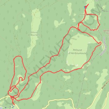 Itinéraire Fond d'urle, distance, dénivelé, altitude, carte, profil, trace GPS