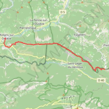 Itinéraire Crête de Bluye - Du Col de Fontaube à Mollans-sur-Ouvèze, distance, dénivelé, altitude, carte, profil, trace GPS