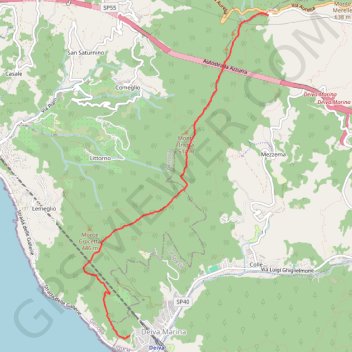 Itinéraire Tagliamento Deiva, distance, dénivelé, altitude, carte, profil, trace GPS