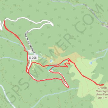 Itinéraire Montagne d'Arvillard, distance, dénivelé, altitude, carte, profil, trace GPS