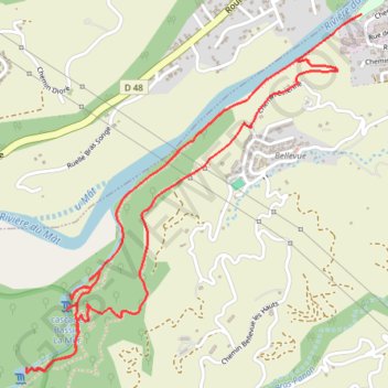 Itinéraire RandoPitons.re #1140 - La boucle des Bassins de la Mer et des Aigrettes depuis la Rivière du Mât, distance, dénivelé, altitude, carte, profil, trace GPS