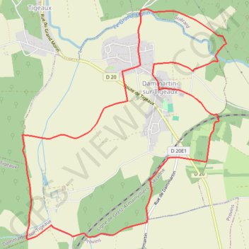 Itinéraire Les Coteaux du Morin et de l'Aubetin - Dammartin-sur-Tigeaux, distance, dénivelé, altitude, carte, profil, trace GPS