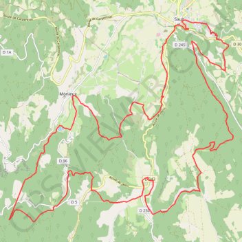 Itinéraire Rando Les Drailles de Sault, distance, dénivelé, altitude, carte, profil, trace GPS