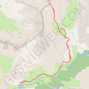 Itinéraire Antécime tête du rissace, distance, dénivelé, altitude, carte, profil, trace GPS