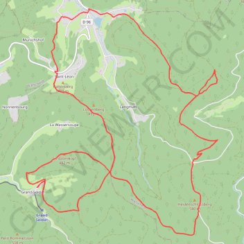 Itinéraire Entre Grand Soldat et Walscheid, distance, dénivelé, altitude, carte, profil, trace GPS