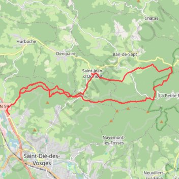 Itinéraire Rando Saint-Dié-des-Vosges, distance, dénivelé, altitude, carte, profil, trace GPS