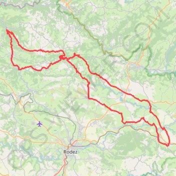 Itinéraire Conques, distance, dénivelé, altitude, carte, profil, trace GPS
