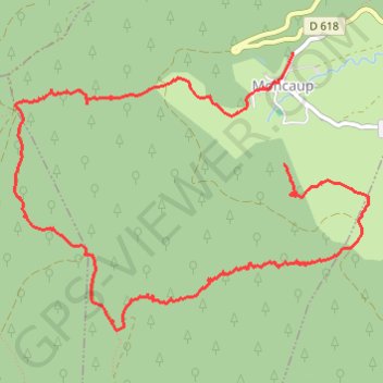 Itinéraire Randonnée autour de Moncaup, distance, dénivelé, altitude, carte, profil, trace GPS