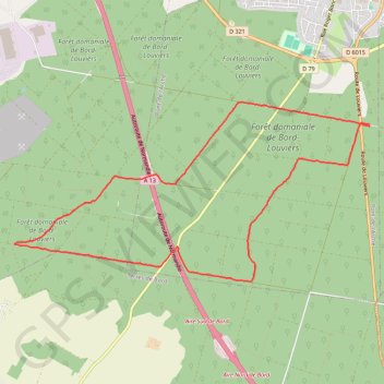 Itinéraire Forêt de bord, distance, dénivelé, altitude, carte, profil, trace GPS