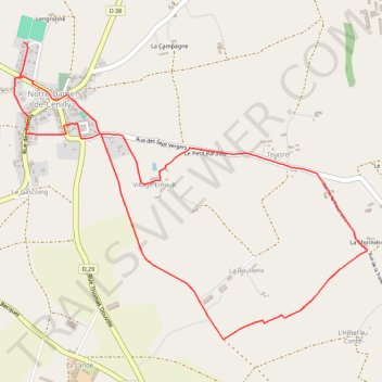 Itinéraire petit parcours, distance, dénivelé, altitude, carte, profil, trace GPS
