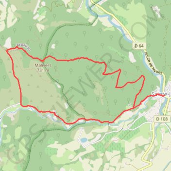 Itinéraire Tour du Grès, distance, dénivelé, altitude, carte, profil, trace GPS