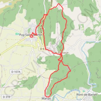 Itinéraire trail puy saint martin !, distance, dénivelé, altitude, carte, profil, trace GPS