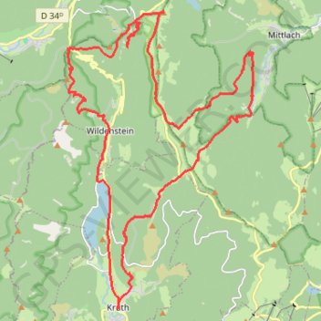 Itinéraire Autour du fond de vallée, distance, dénivelé, altitude, carte, profil, trace GPS