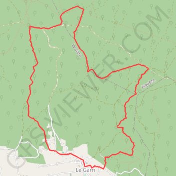 Itinéraire Autour de Le Garn, distance, dénivelé, altitude, carte, profil, trace GPS