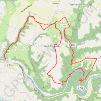 Itinéraire Le long du Tarn vers Arthes, distance, dénivelé, altitude, carte, profil, trace GPS