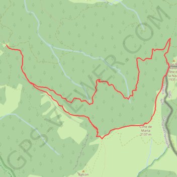 Itinéraire Cime de Marta, distance, dénivelé, altitude, carte, profil, trace GPS