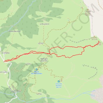 Itinéraire Col de la Tulle (Aravis), distance, dénivelé, altitude, carte, profil, trace GPS