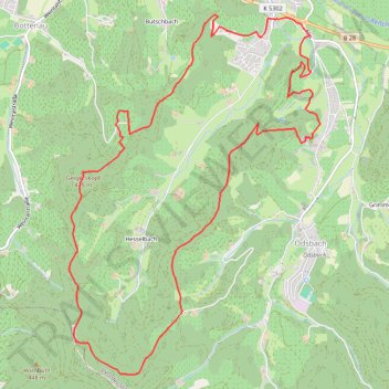 Itinéraire Oberkircher Brennersteig, distance, dénivelé, altitude, carte, profil, trace GPS