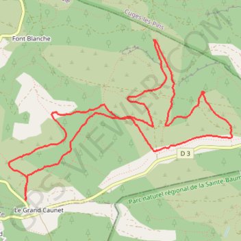 Itinéraire Fontblanche VTT 2 bleu-R, distance, dénivelé, altitude, carte, profil, trace GPS
