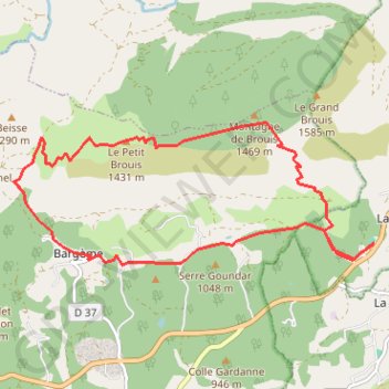 Itinéraire Petit brouis, distance, dénivelé, altitude, carte, profil, trace GPS