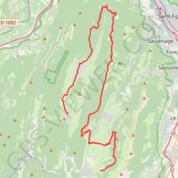 Itinéraire Méaudre Villard de Lans, distance, dénivelé, altitude, carte, profil, trace GPS