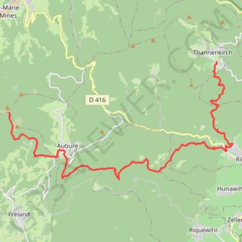 Itinéraire Route planned by LocusMap web planner, distance, dénivelé, altitude, carte, profil, trace GPS