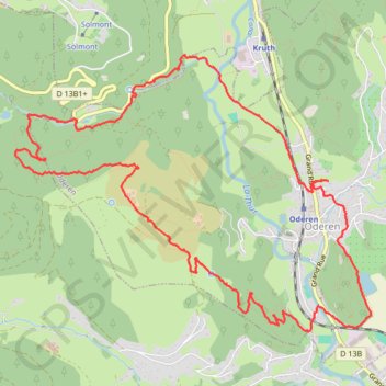 Itinéraire Marche Oderen, distance, dénivelé, altitude, carte, profil, trace GPS